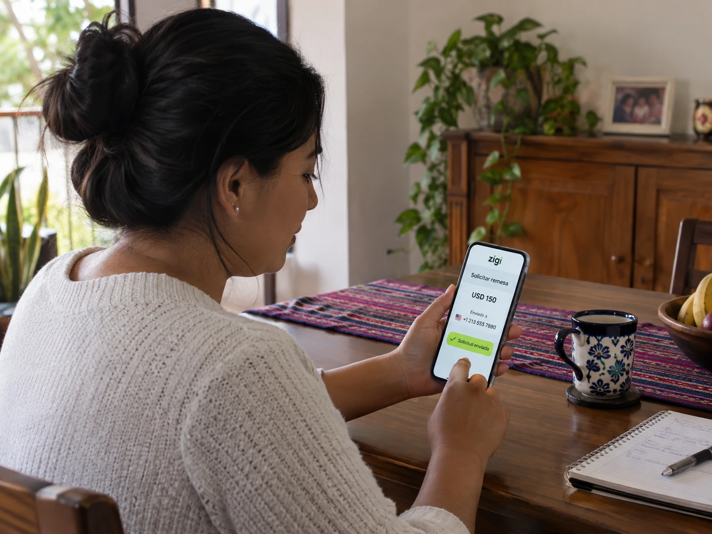 Cómo solicitar una remesa a tu familiar en Estados Unidos desde tu Zigi App